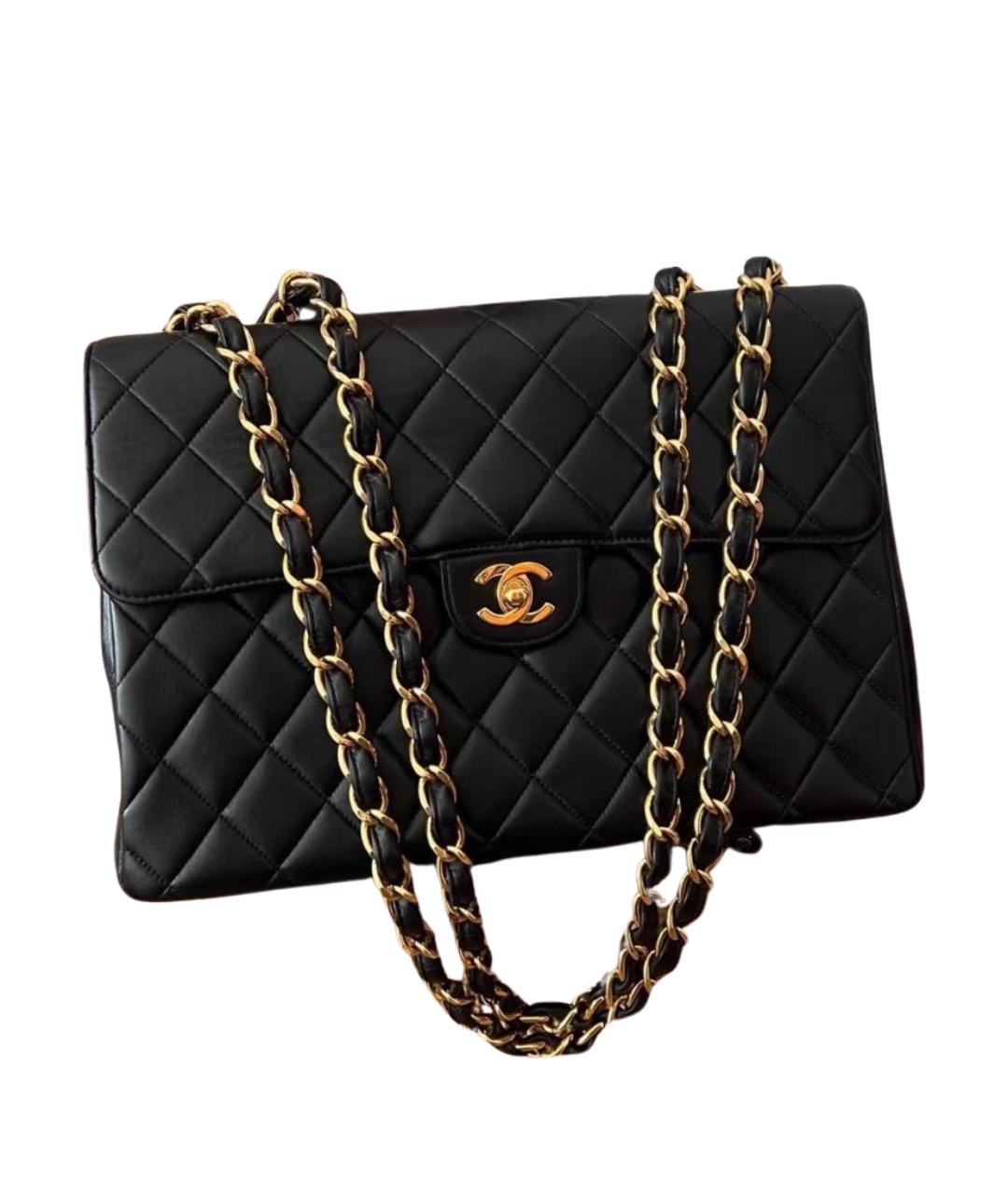 CHANEL Черная кожаная сумка через плечо, фото 1