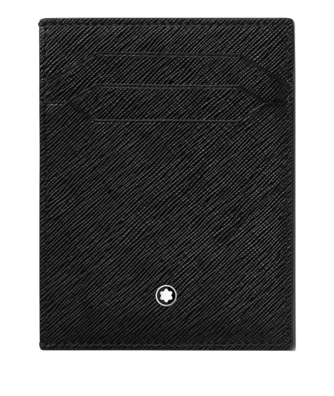 MONTBLANC Черный кожаный кардхолдер, фото 1