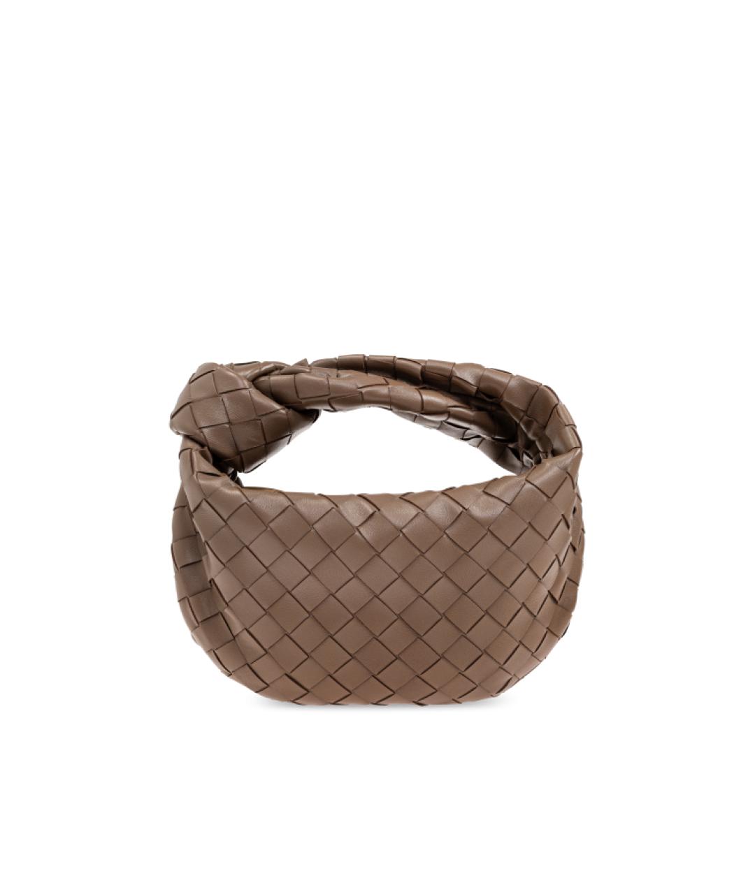 BOTTEGA VENETA Коричневая кожаная сумка с короткими ручками, фото 1