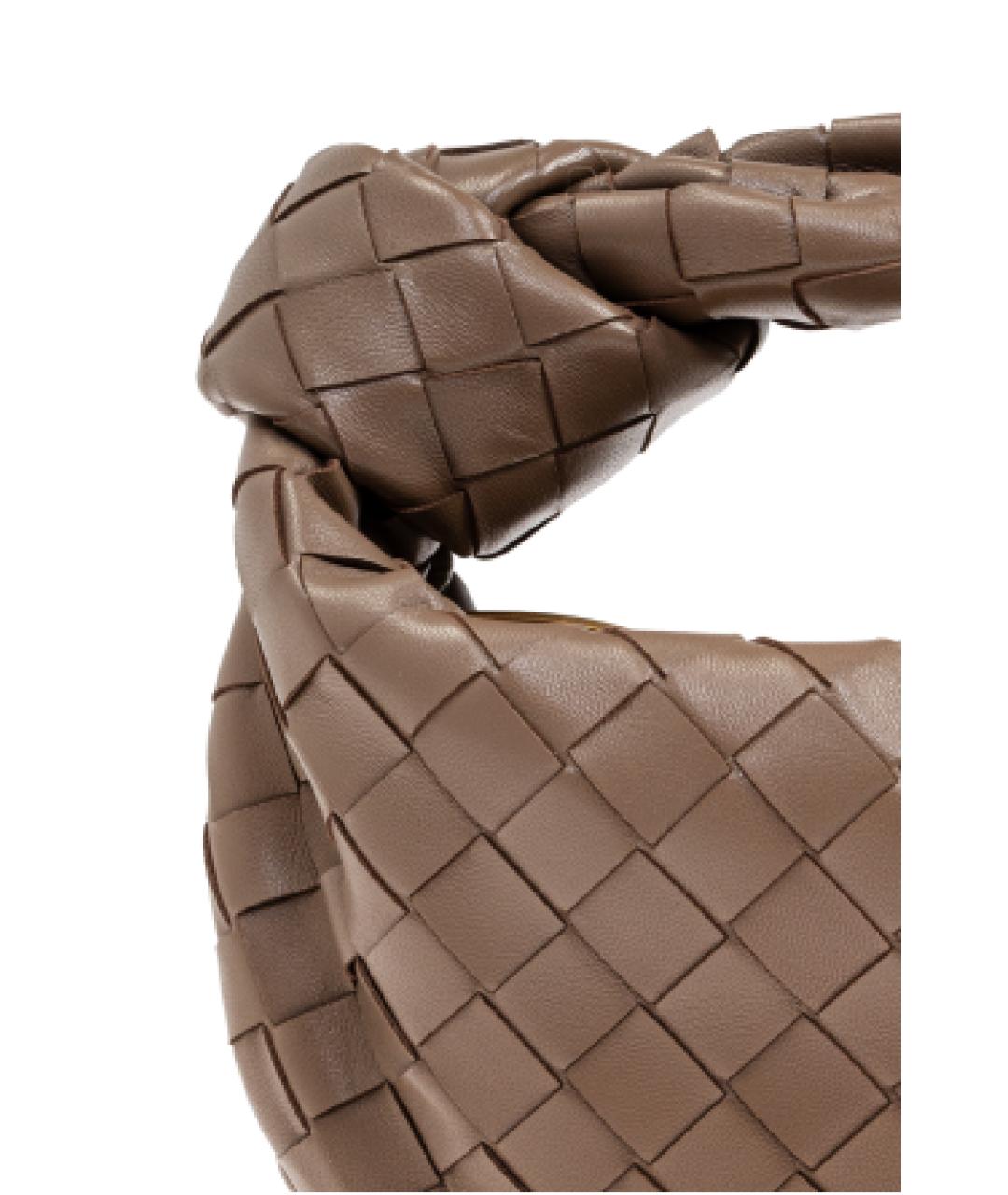 BOTTEGA VENETA Коричневая кожаная сумка с короткими ручками, фото 6
