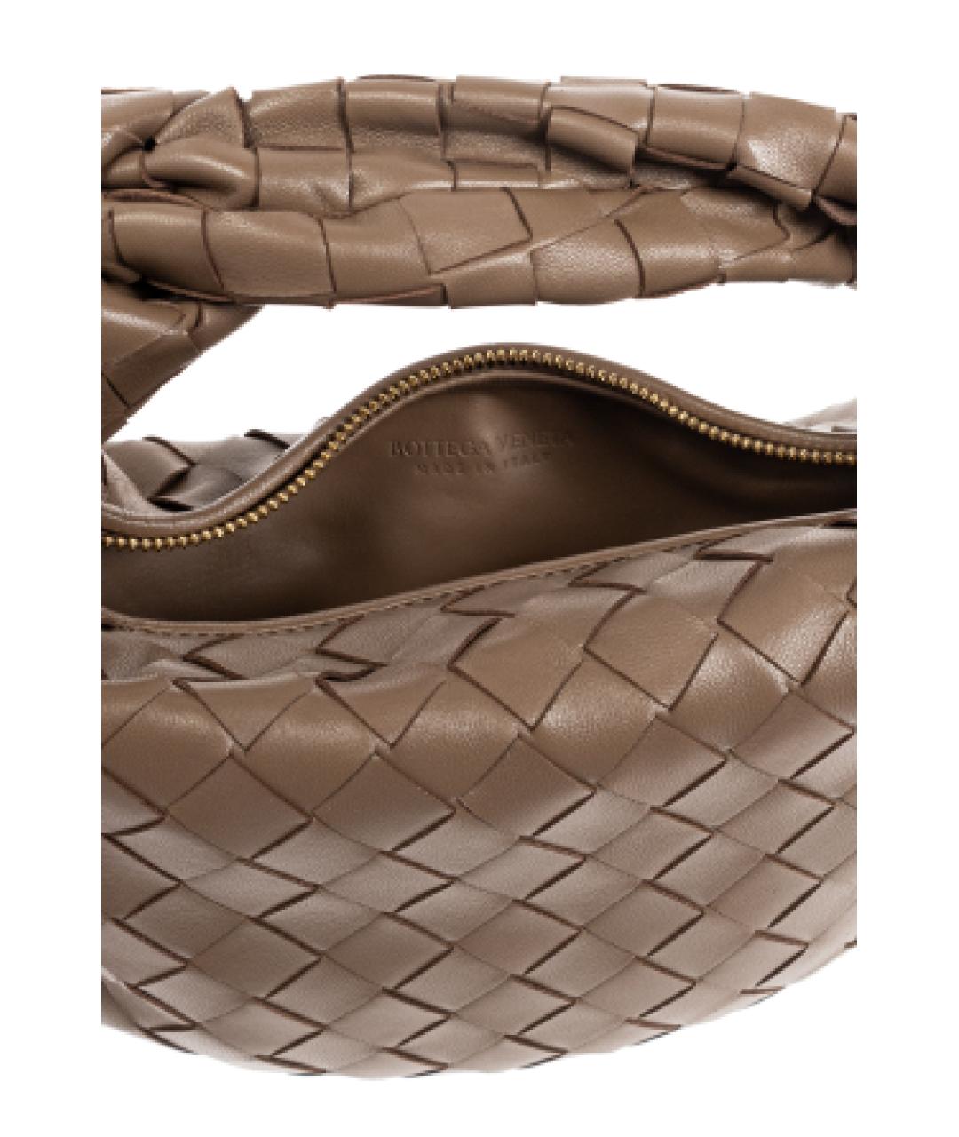 BOTTEGA VENETA Коричневая кожаная сумка с короткими ручками, фото 5