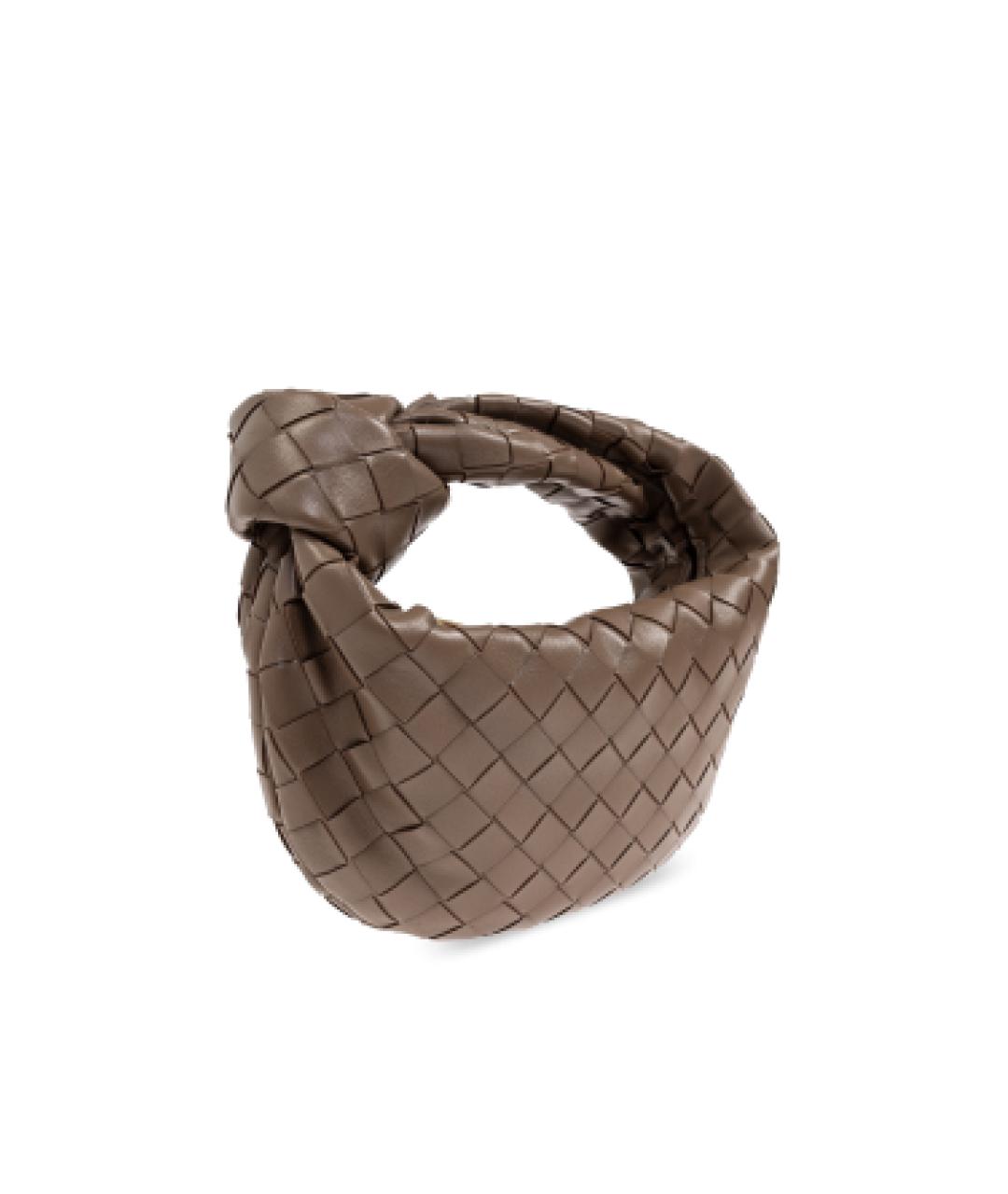 BOTTEGA VENETA Коричневая кожаная сумка с короткими ручками, фото 4