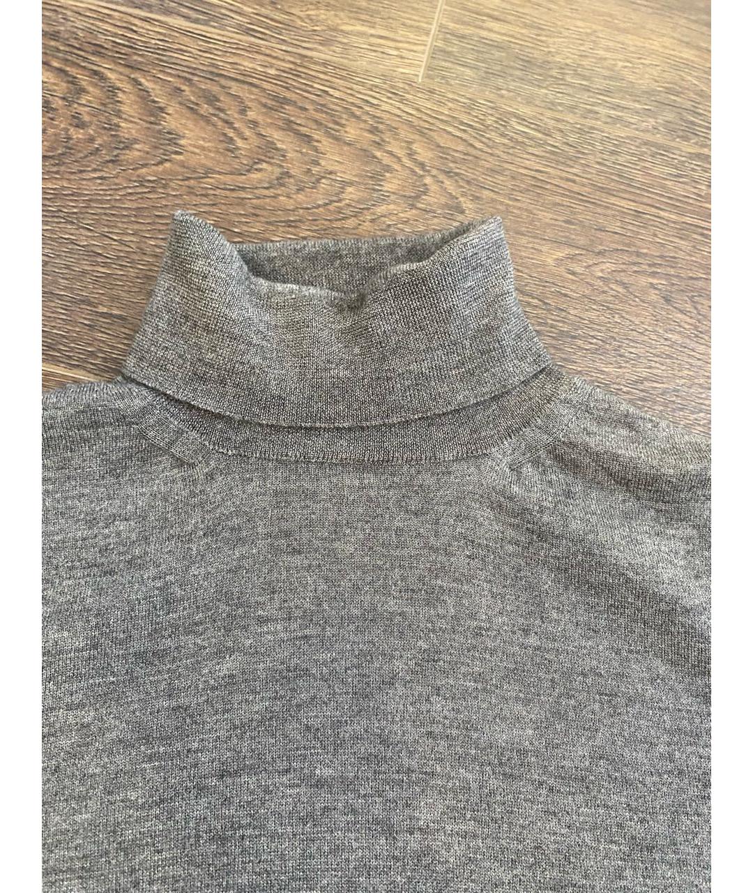 PRADA Серая шерстяная водолазка, фото 2