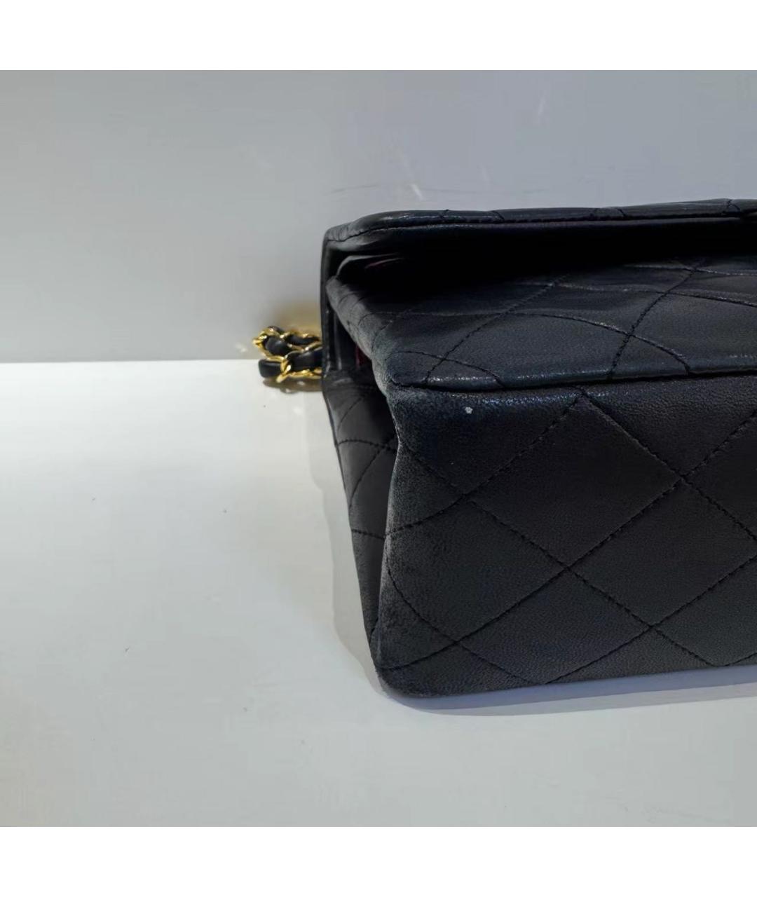 CHANEL Черная кожаная сумка через плечо, фото 7