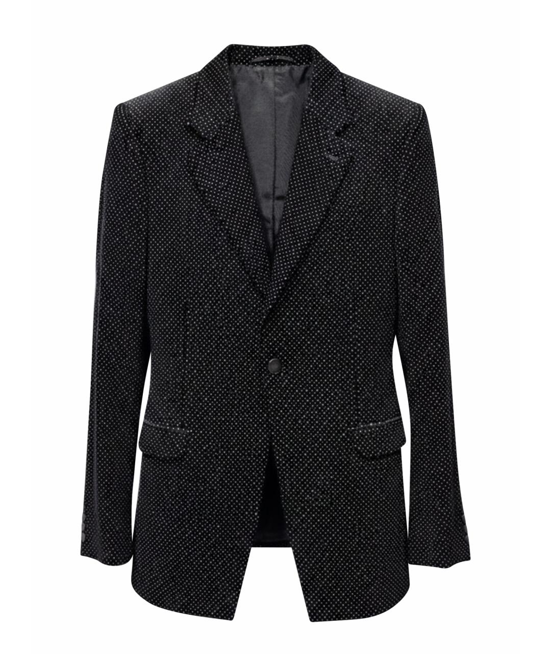 ALEXANDER MCQUEEN Черный хлопковый пиджак, фото 1