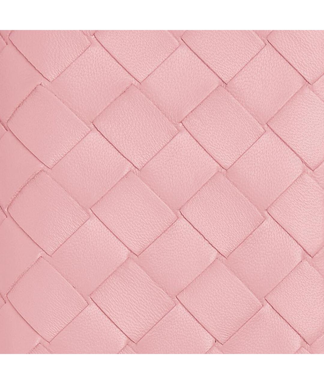 BOTTEGA VENETA Розовый кожаный кошелек, фото 5