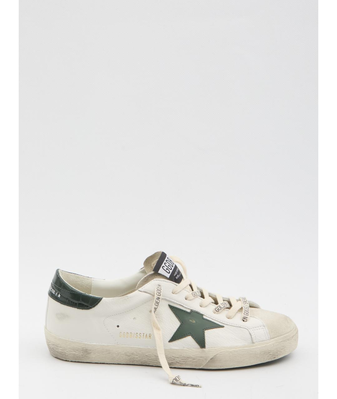 GOLDEN GOOSE DELUXE BRAND Белые кожаные низкие кроссовки / кеды, фото 6