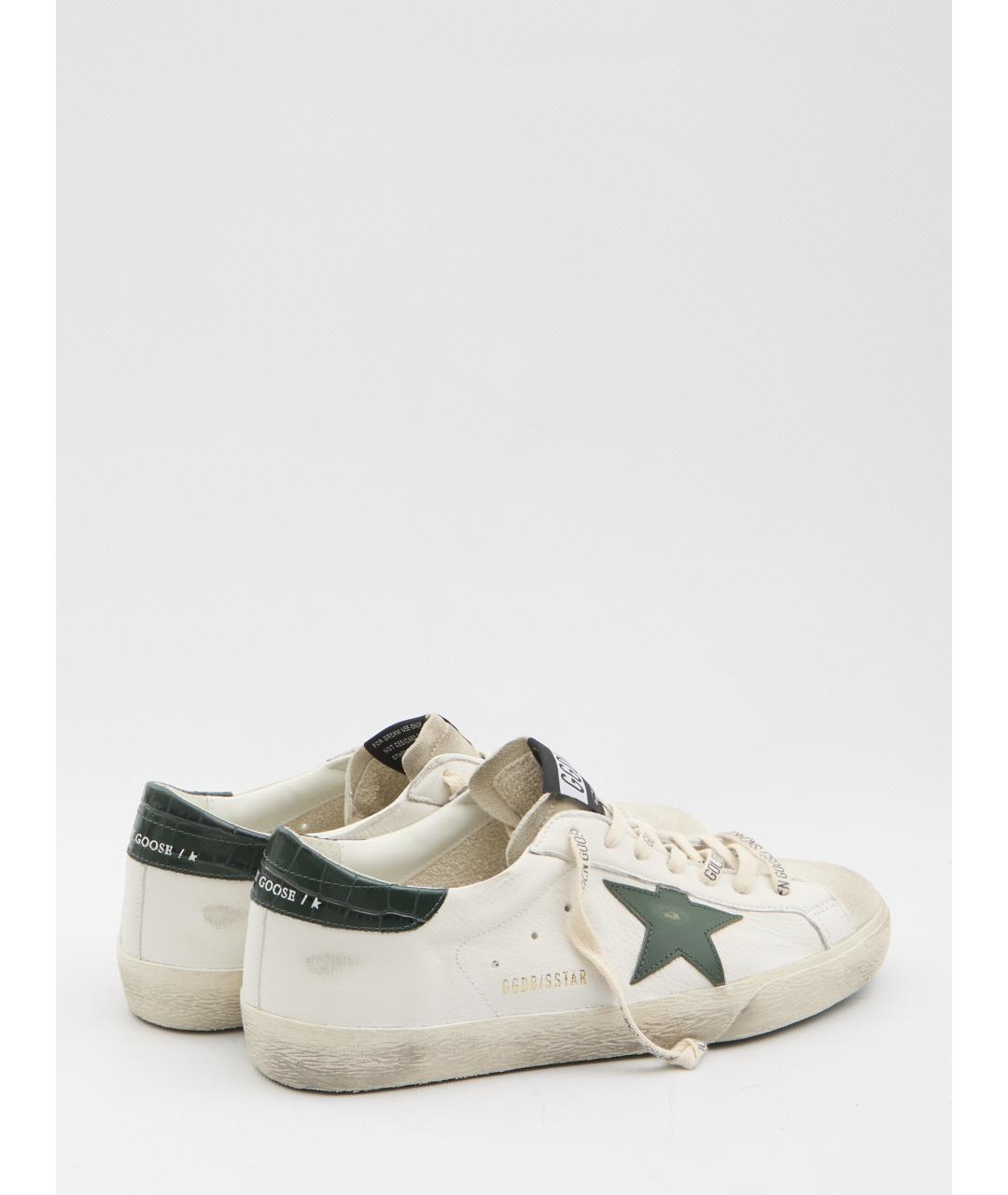 GOLDEN GOOSE DELUXE BRAND Белые кожаные низкие кроссовки / кеды, фото 3