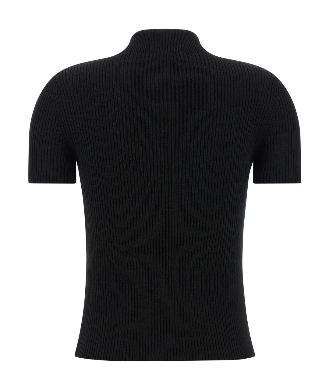 DIESEL Черная шерстяная футболка, фото 2