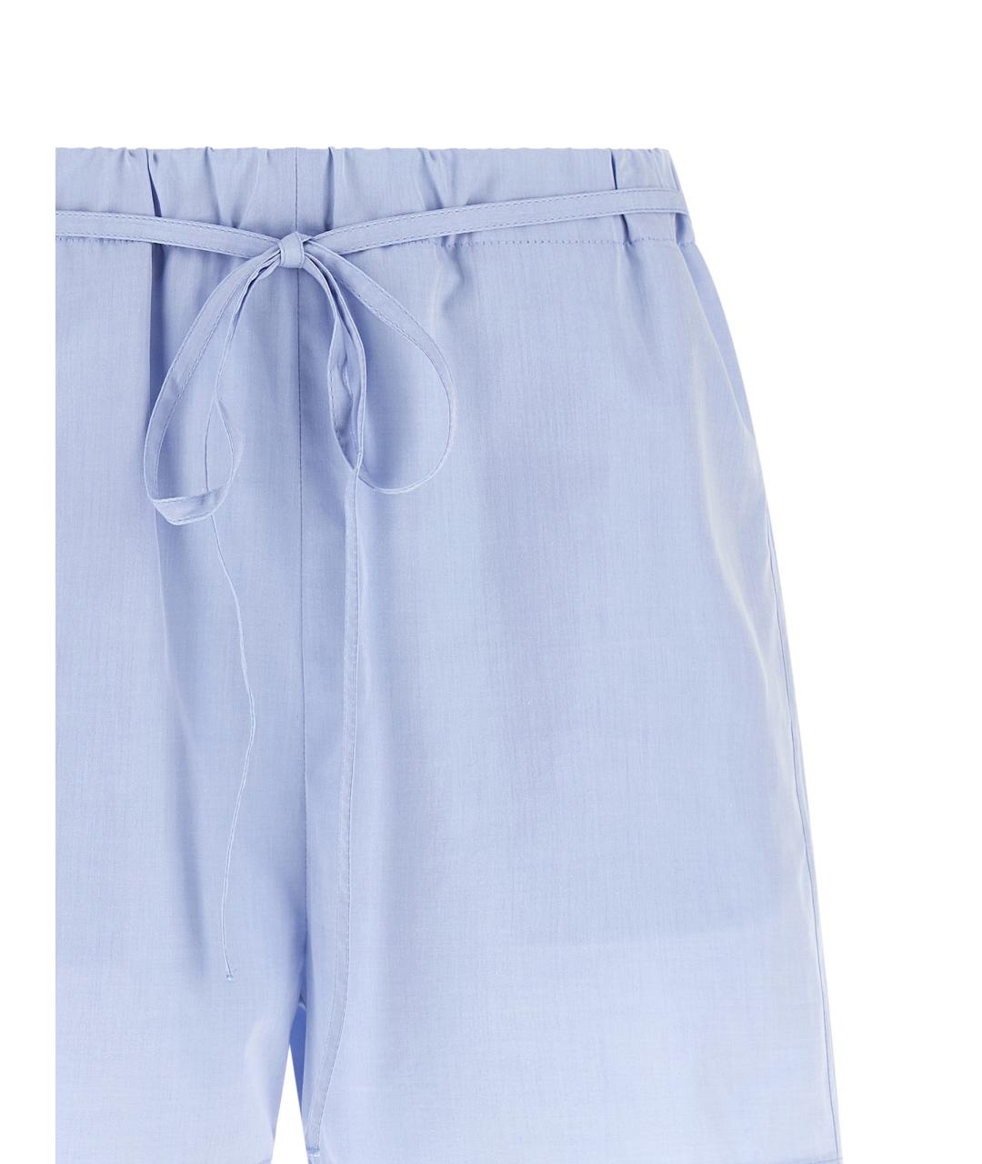 LOULOU STUDIO Голубые хлопковые шорты, фото 3