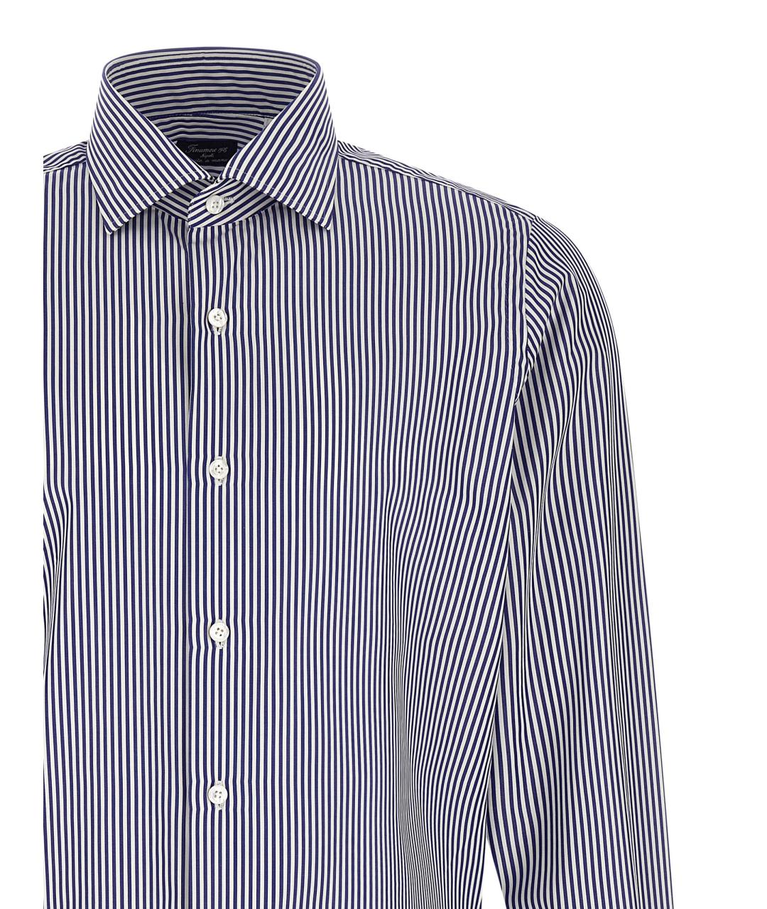 FINAMORE Синяя хлопковая классическая рубашка, фото 3