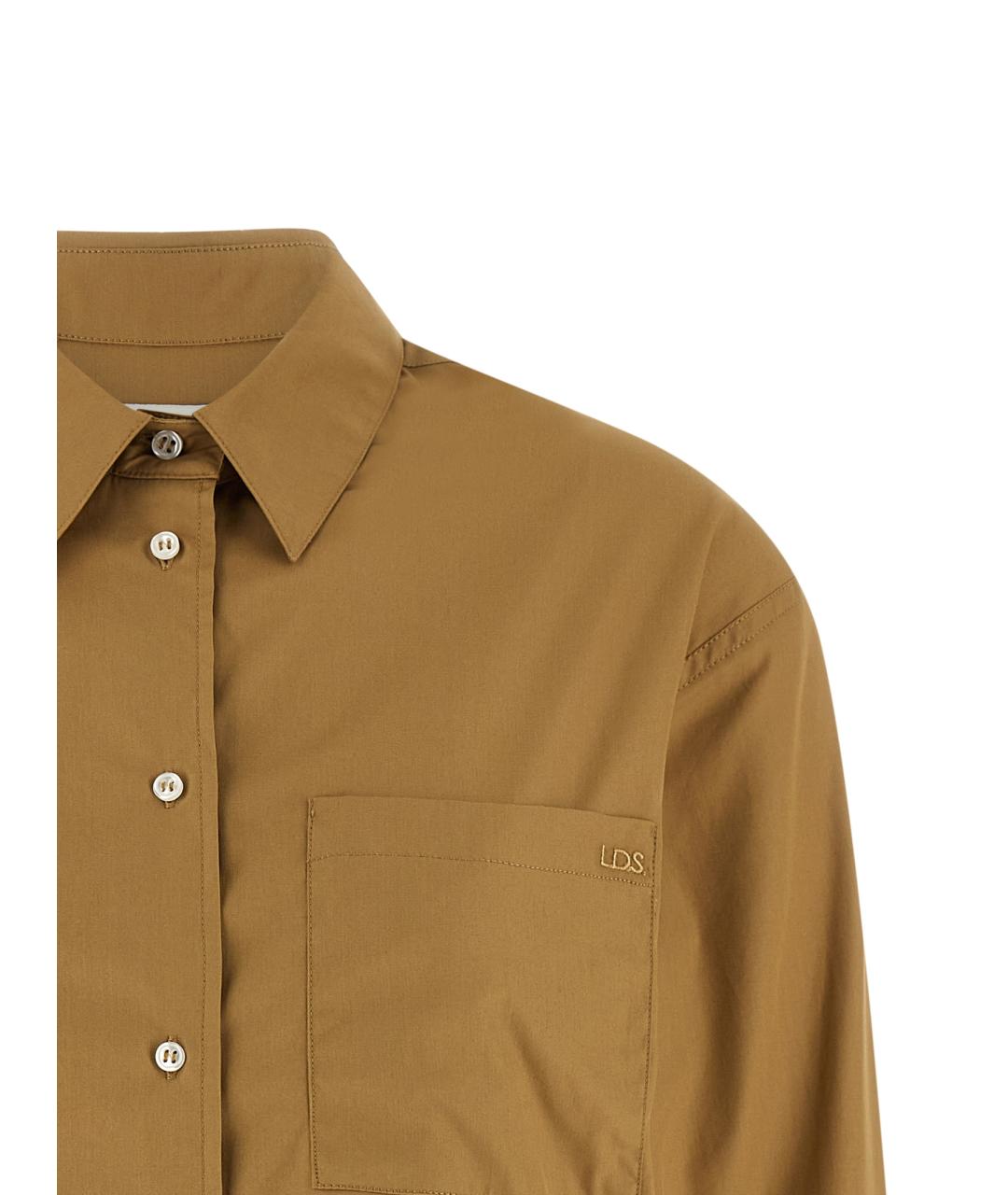 LOULOU STUDIO Бежевая хлопковая рубашка, фото 3