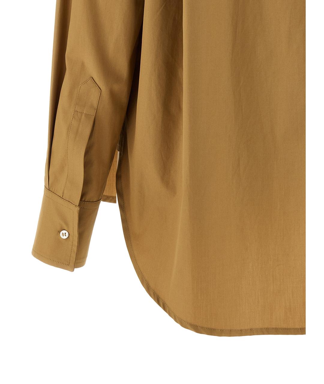 LOULOU STUDIO Бежевая хлопковая рубашка, фото 4