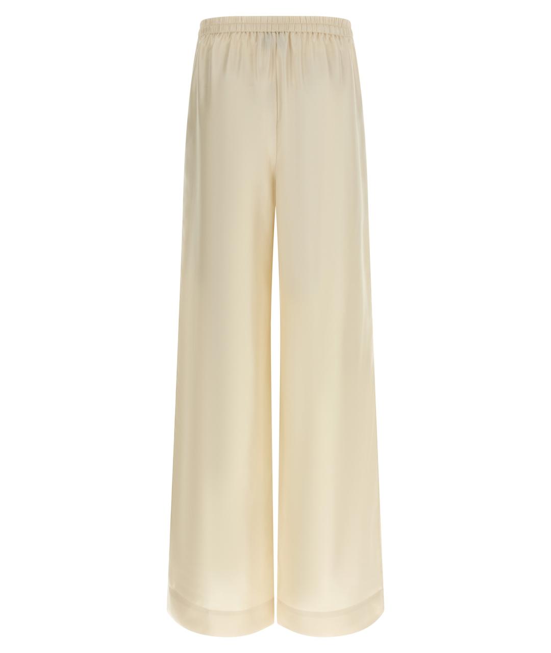 LOULOU STUDIO Бежевые шелковые брюки широкие, фото 2