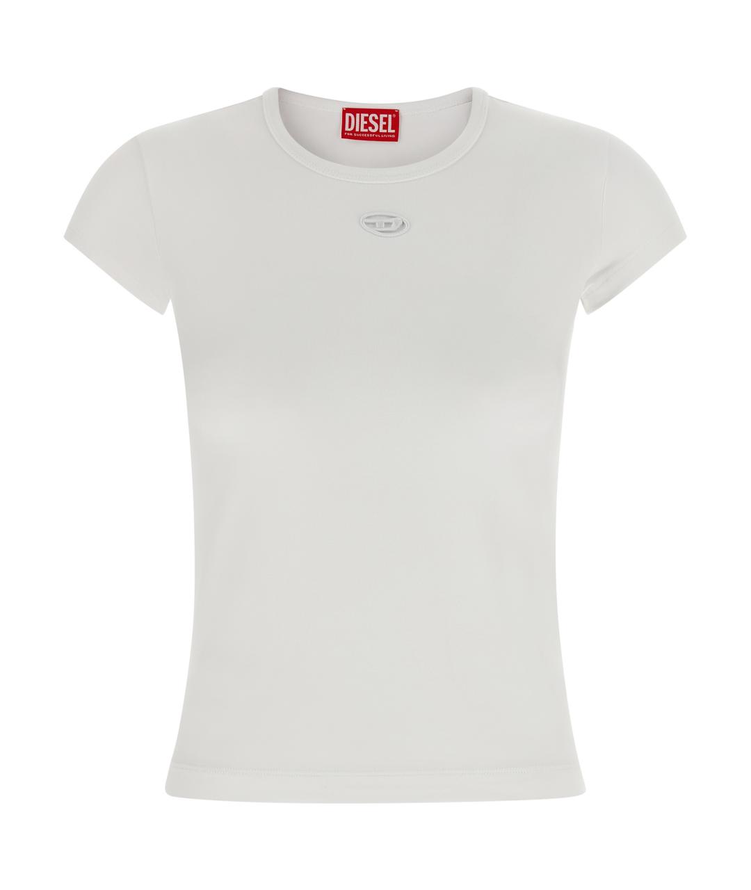 DIESEL Белая хлопковая футболка, фото 1