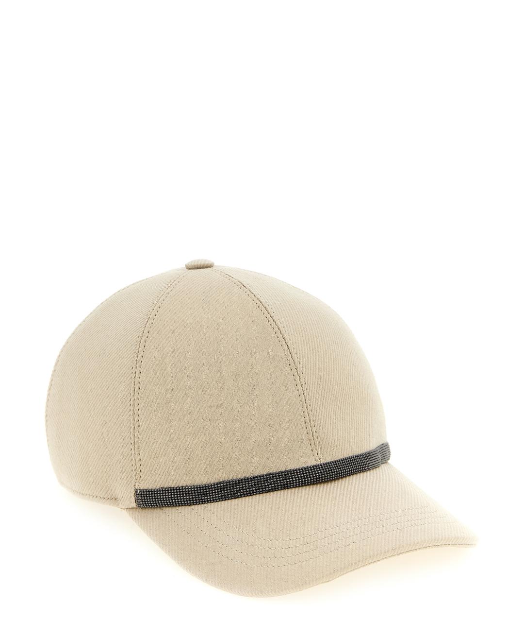 BRUNELLO CUCINELLI Бежевая хлопковая кепка, фото 2