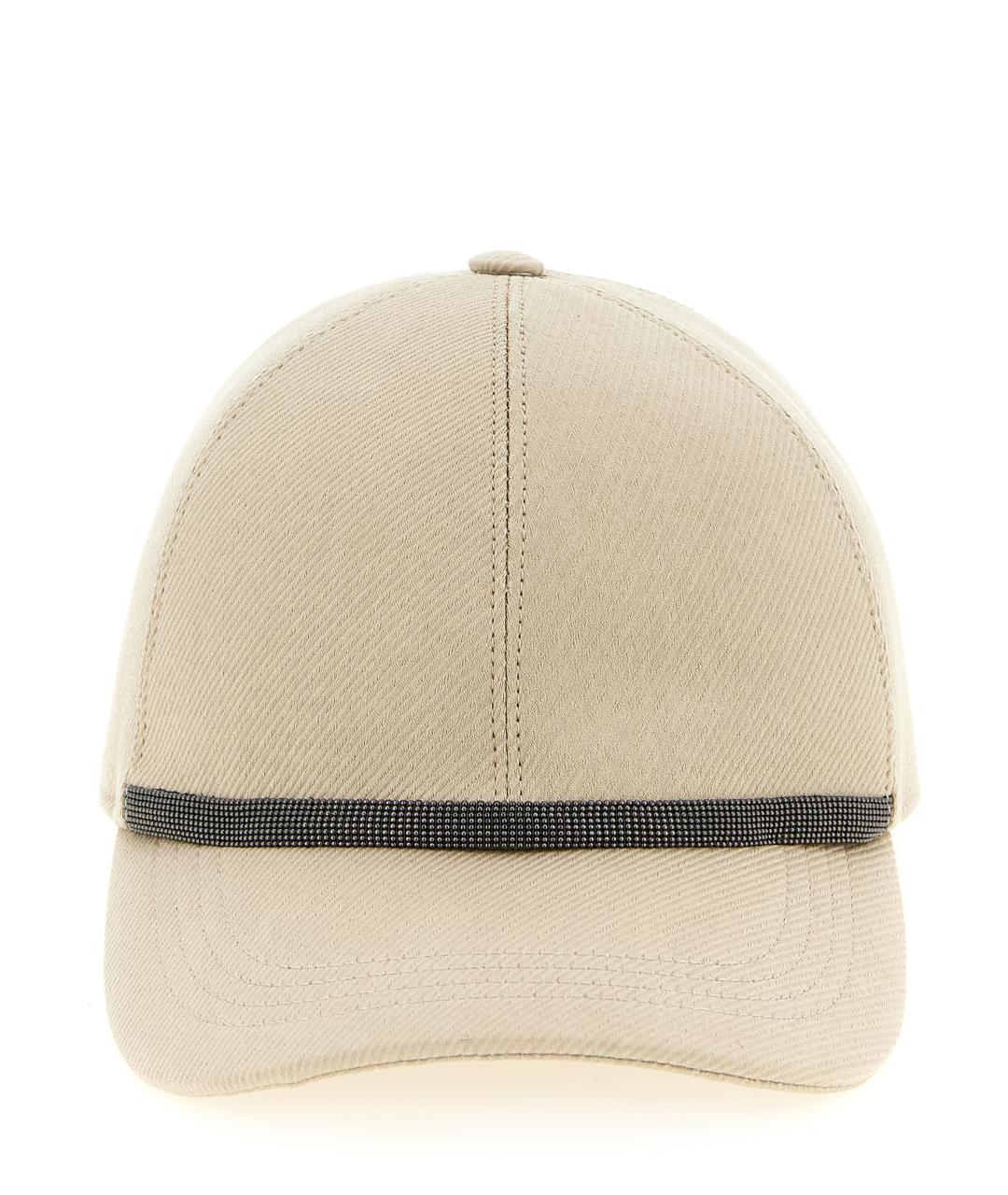 BRUNELLO CUCINELLI Бежевая хлопковая кепка, фото 1