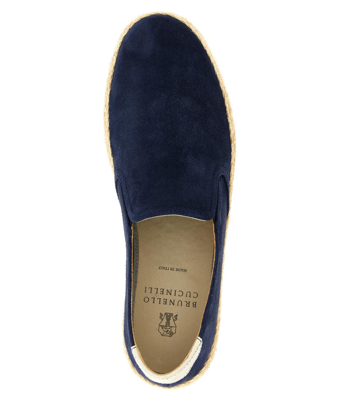 BRUNELLO CUCINELLI Синие замшевые эспадрильи, фото 4