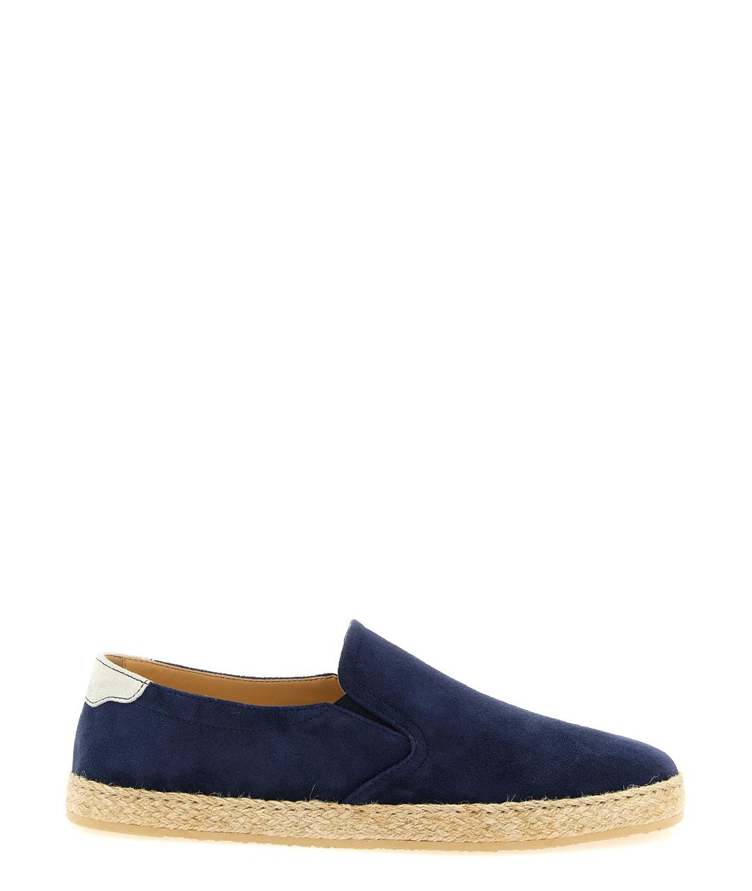 BRUNELLO CUCINELLI Синие замшевые эспадрильи, фото 1