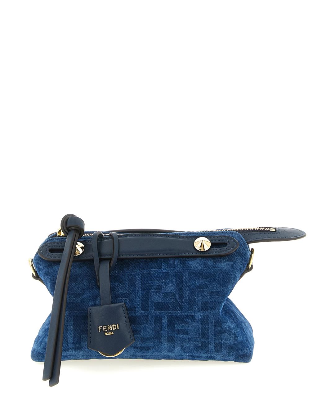 FENDI Синяя деним сумка тоут, фото 1