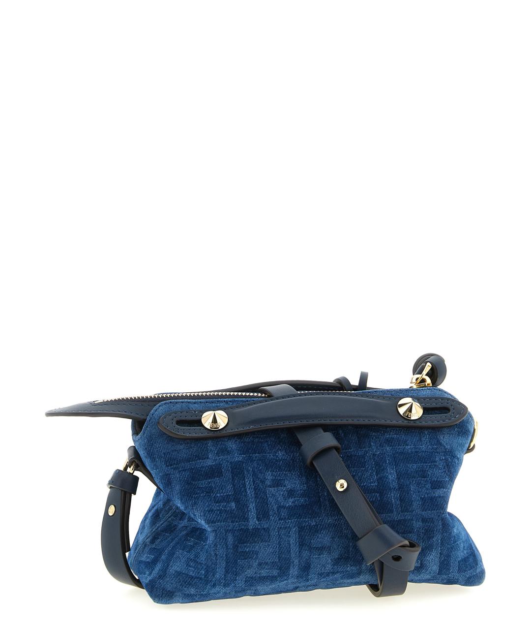 FENDI Синяя деним сумка тоут, фото 2