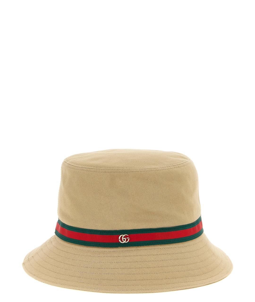 GUCCI Бежевая хлопковая панама, фото 1