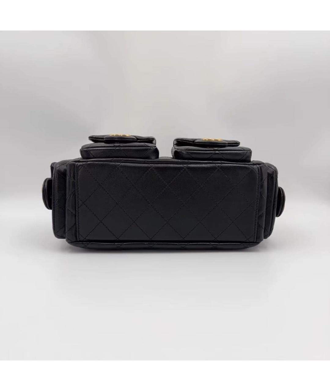 CHANEL Черная кожаная сумка через плечо, фото 5