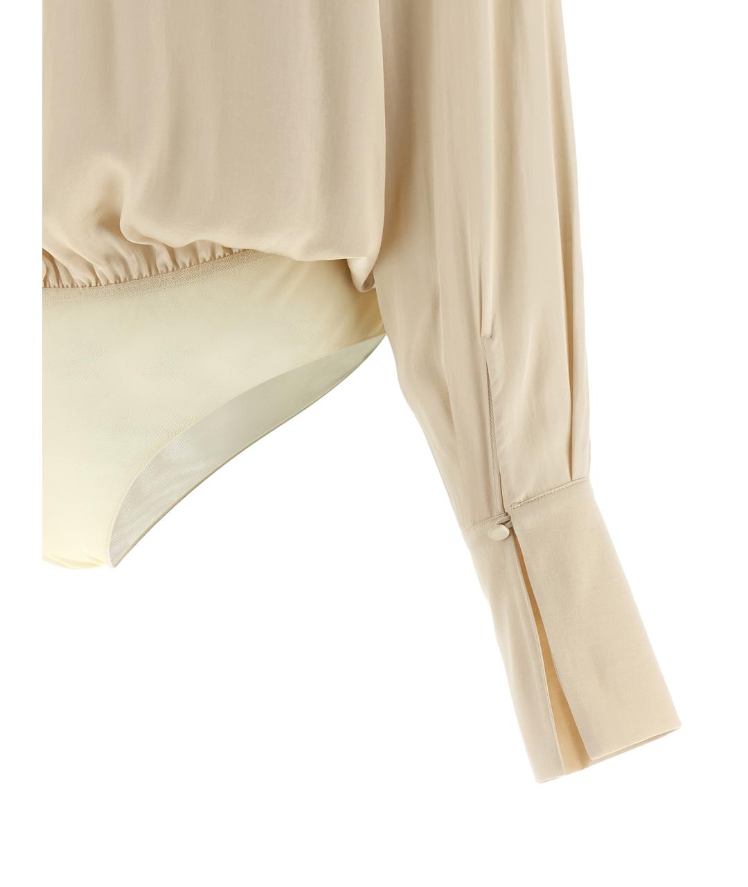 THE ANDAMANE Бежевая вискозная блузы, фото 4