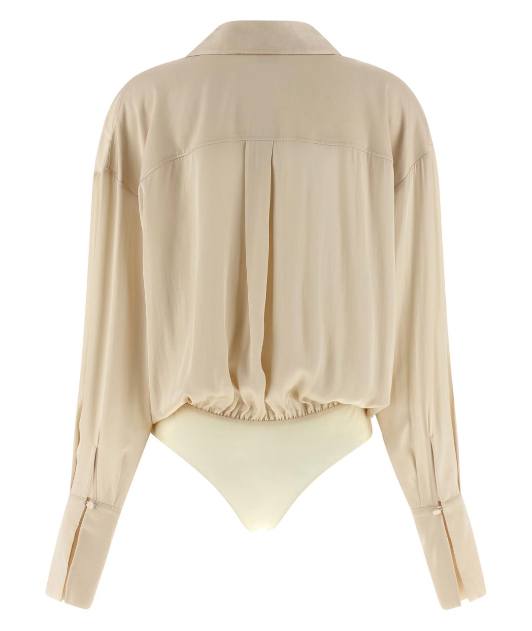 THE ANDAMANE Бежевая вискозная блузы, фото 2