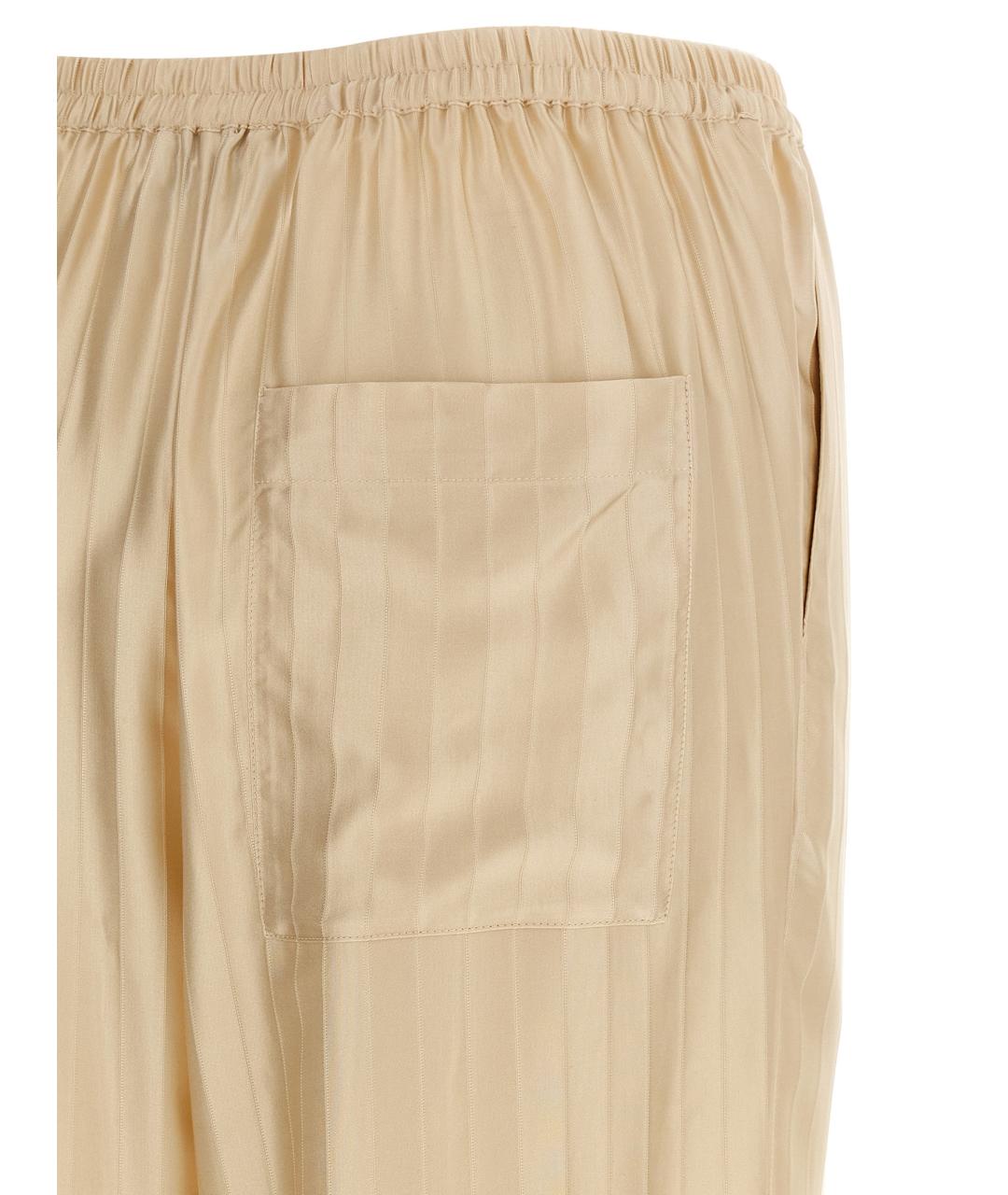 LOULOU STUDIO Бежевые вискозные брюки широкие, фото 4
