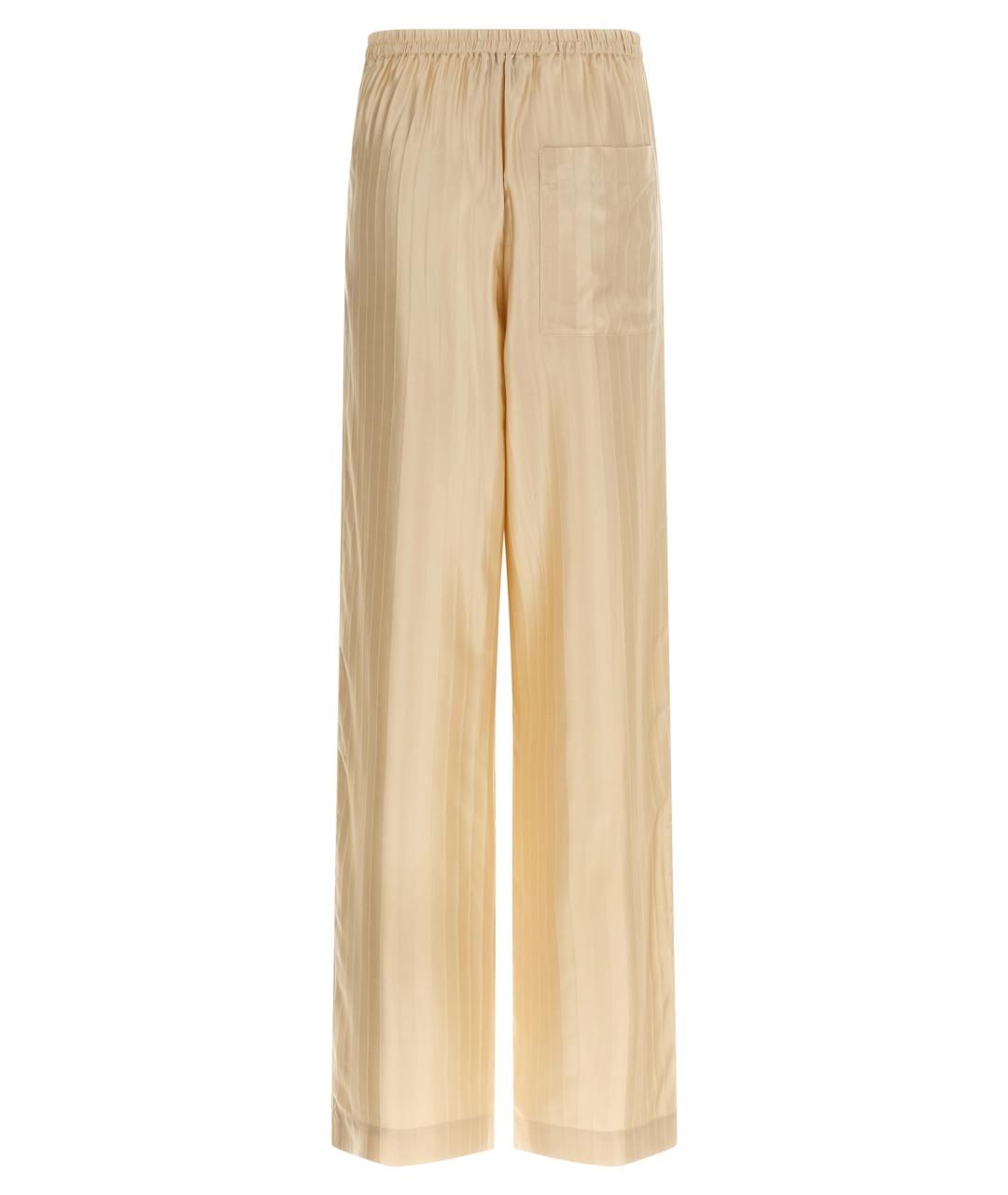LOULOU STUDIO Бежевые вискозные брюки широкие, фото 2