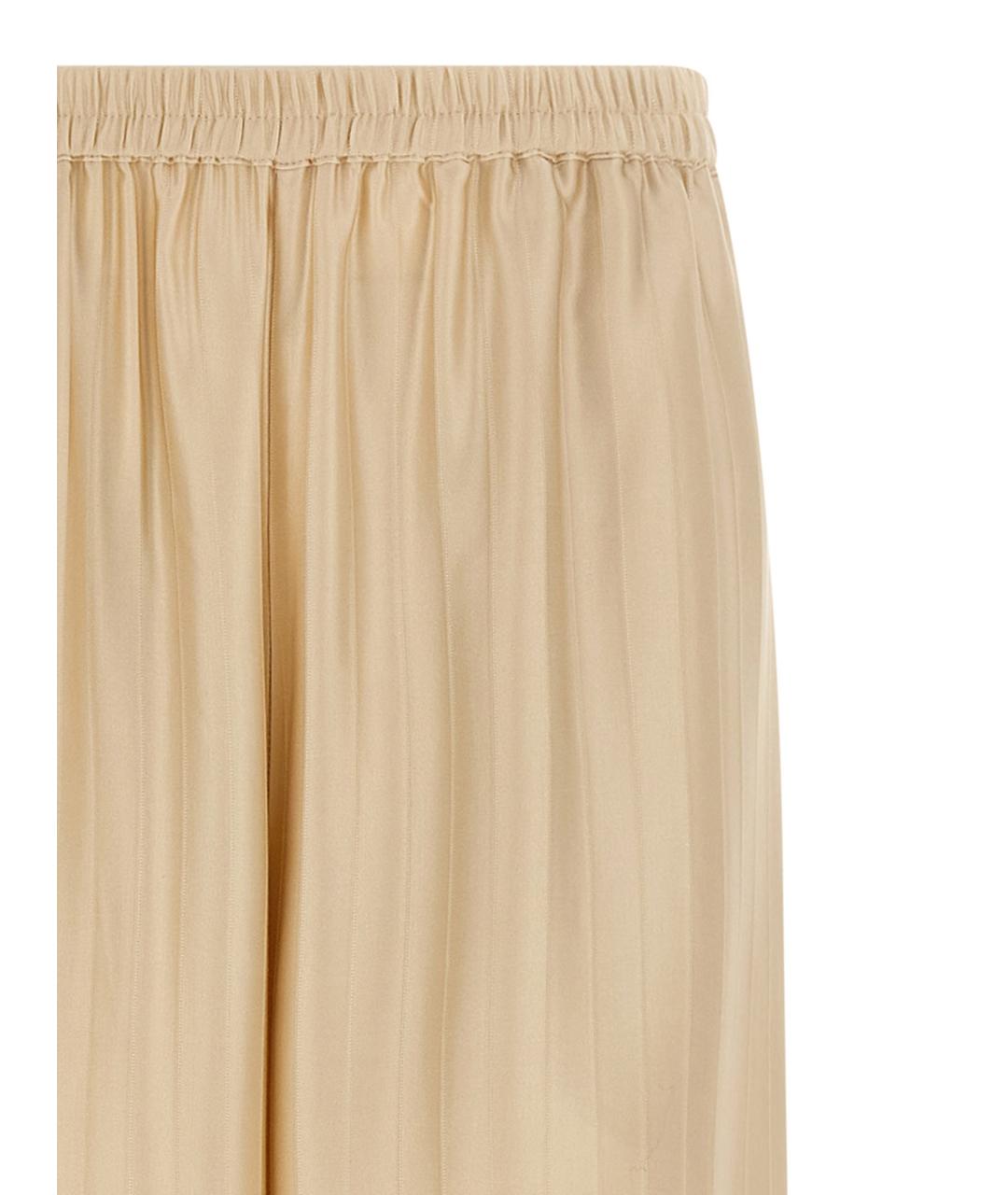 LOULOU STUDIO Бежевые вискозные брюки широкие, фото 3