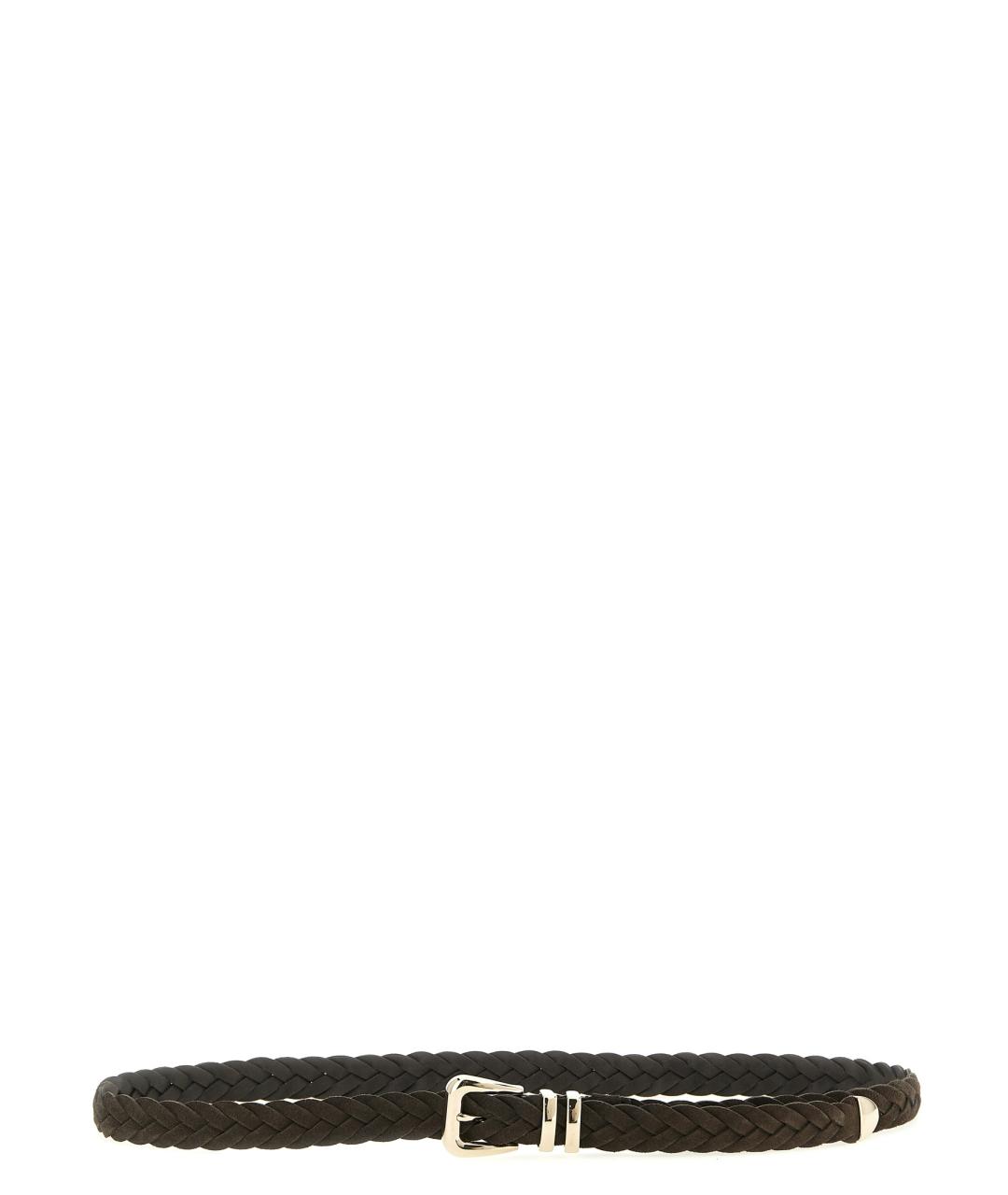 BRUNELLO CUCINELLI Коричневый кожаный ремень, фото 1