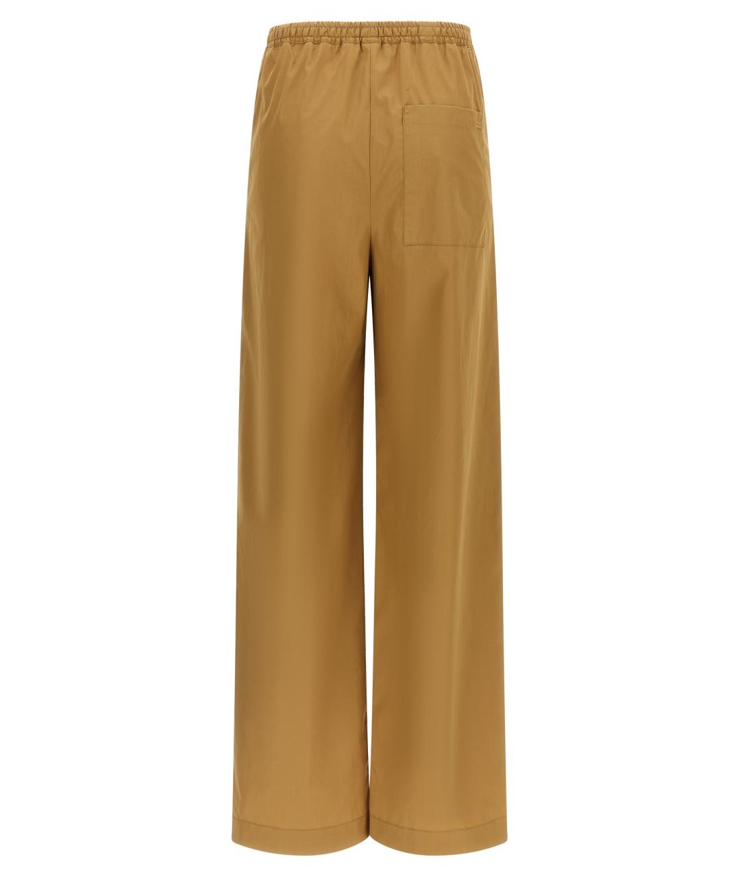 LOULOU STUDIO Бежевые хлопковые прямые брюки, фото 2