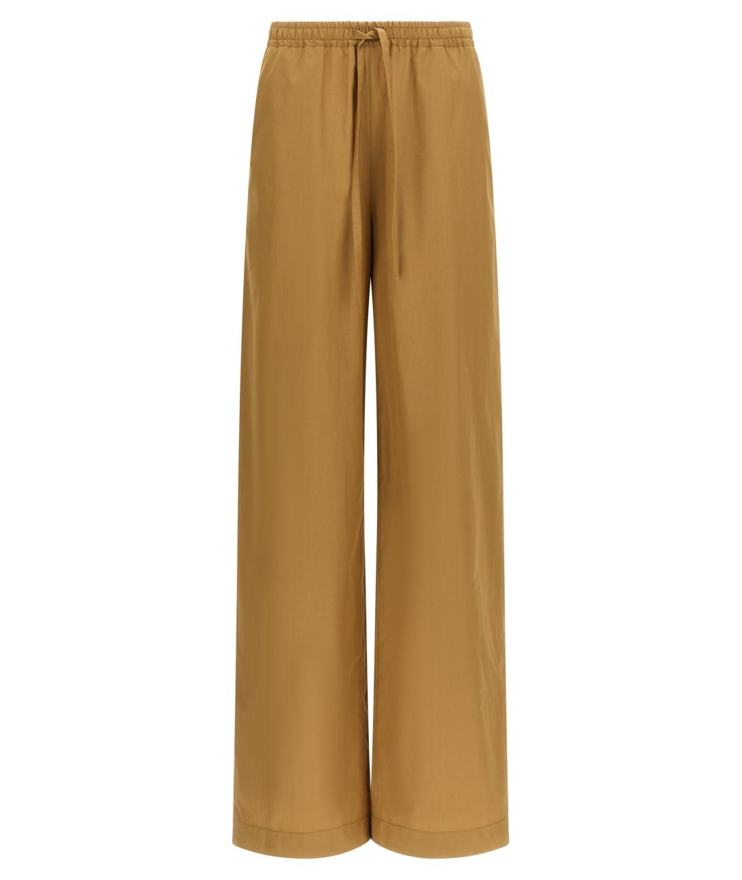 LOULOU STUDIO Бежевые хлопковые прямые брюки, фото 1