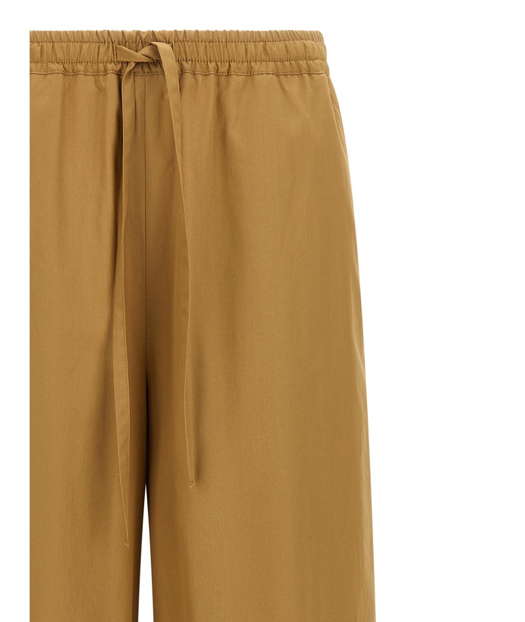 LOULOU STUDIO Бежевые хлопковые прямые брюки, фото 3