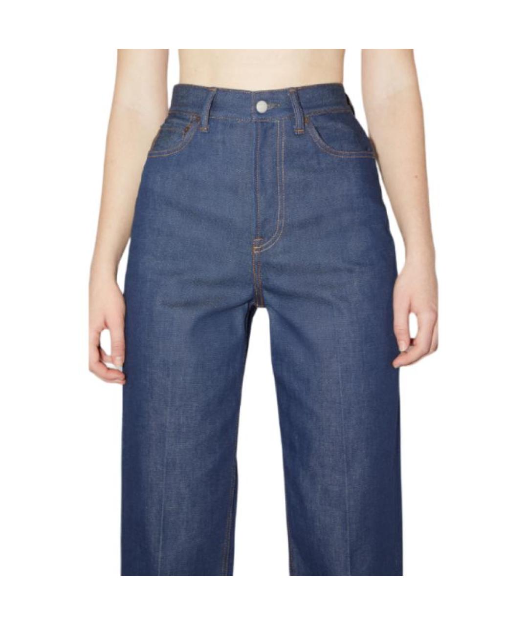 ACNE STUDIOS Синие хлопковые прямые джинсы, фото 5