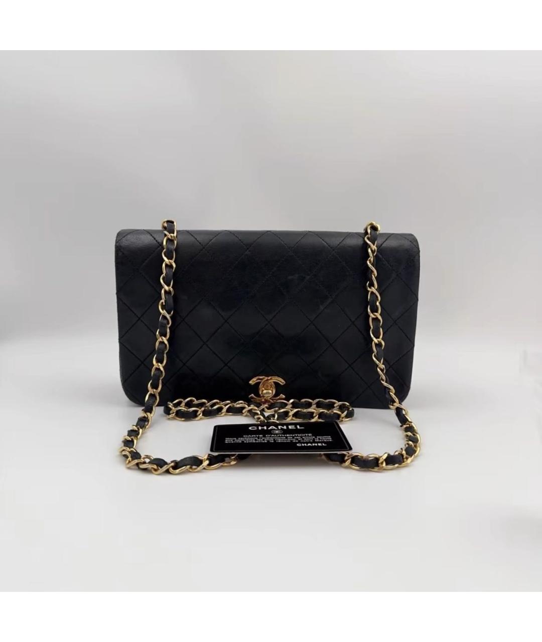 CHANEL Черная кожаная сумка через плечо, фото 7