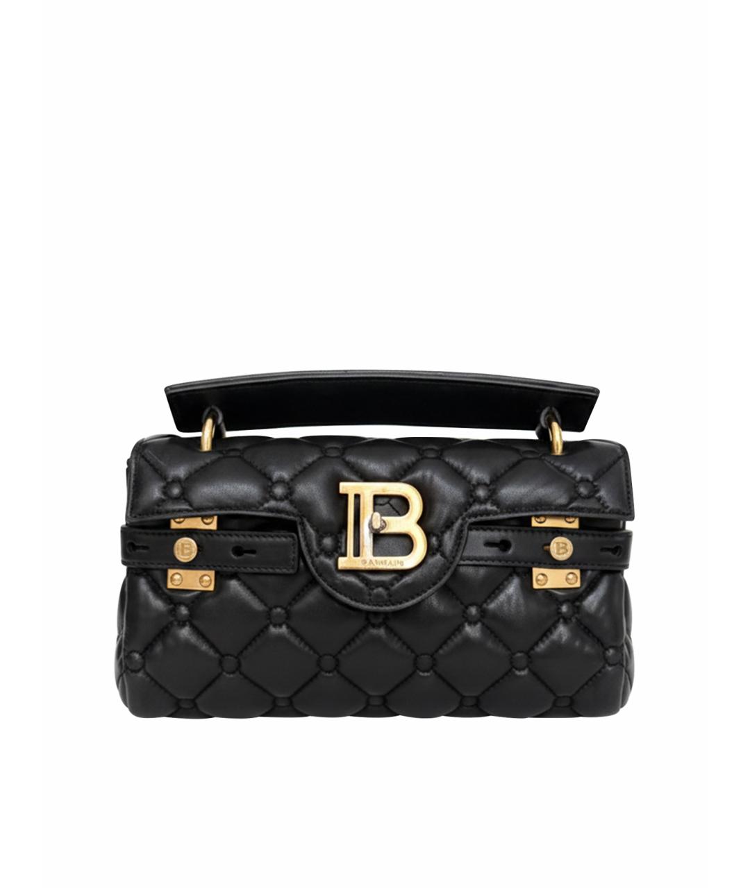 BALMAIN Черная кожаная сумка через плечо, фото 1