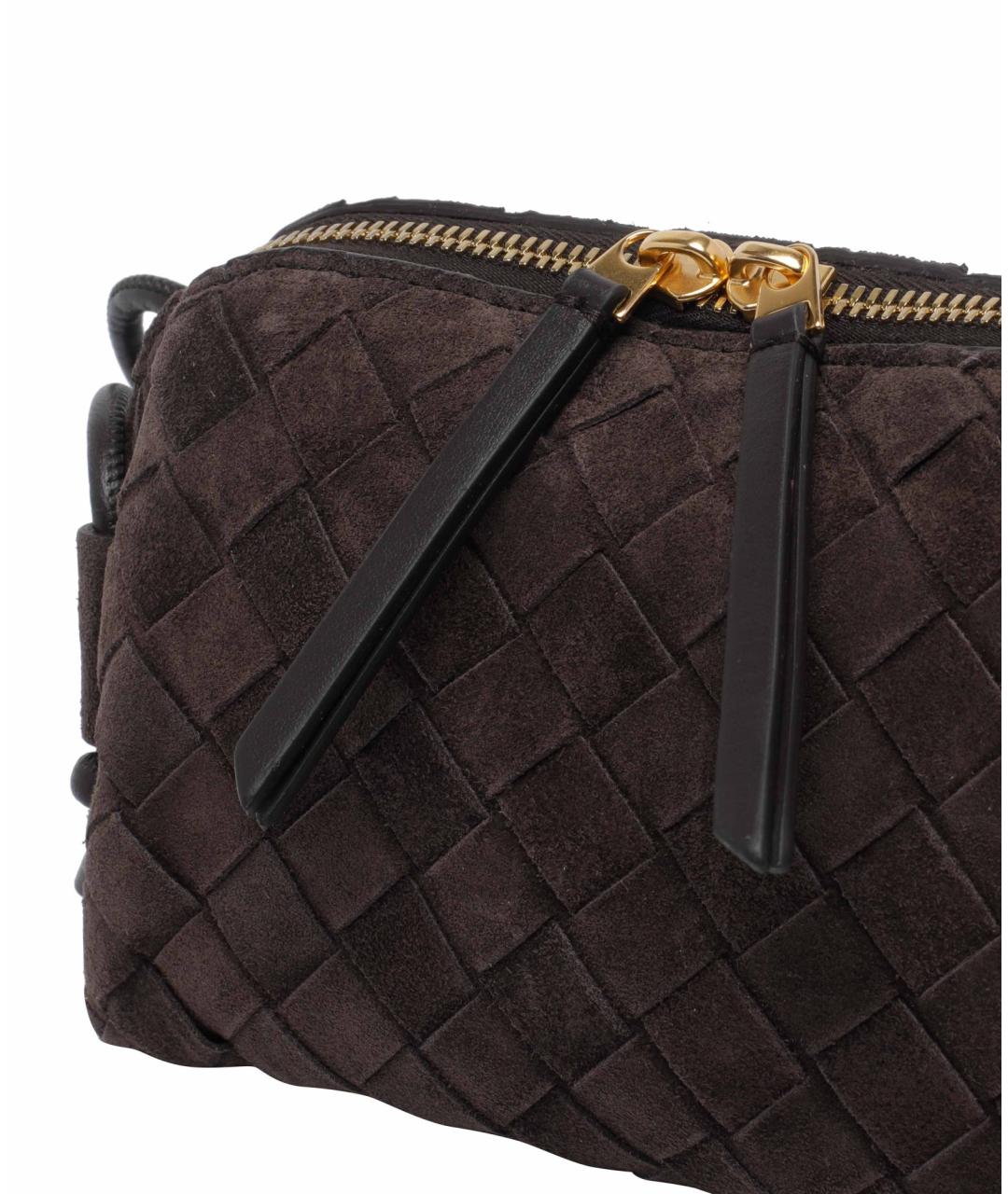 BOTTEGA VENETA Коричневая замшевая сумка через плечо, фото 4