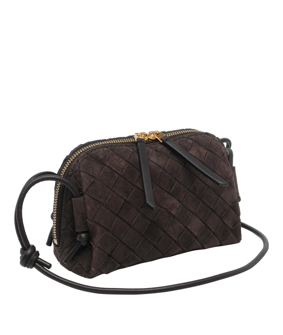 BOTTEGA VENETA Коричневая замшевая сумка через плечо, фото 2