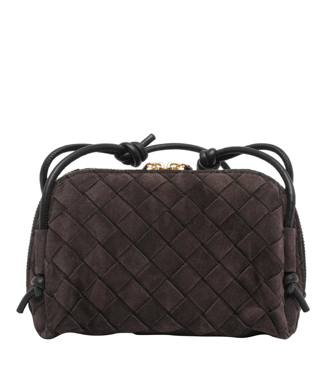 BOTTEGA VENETA Коричневая замшевая сумка через плечо, фото 3