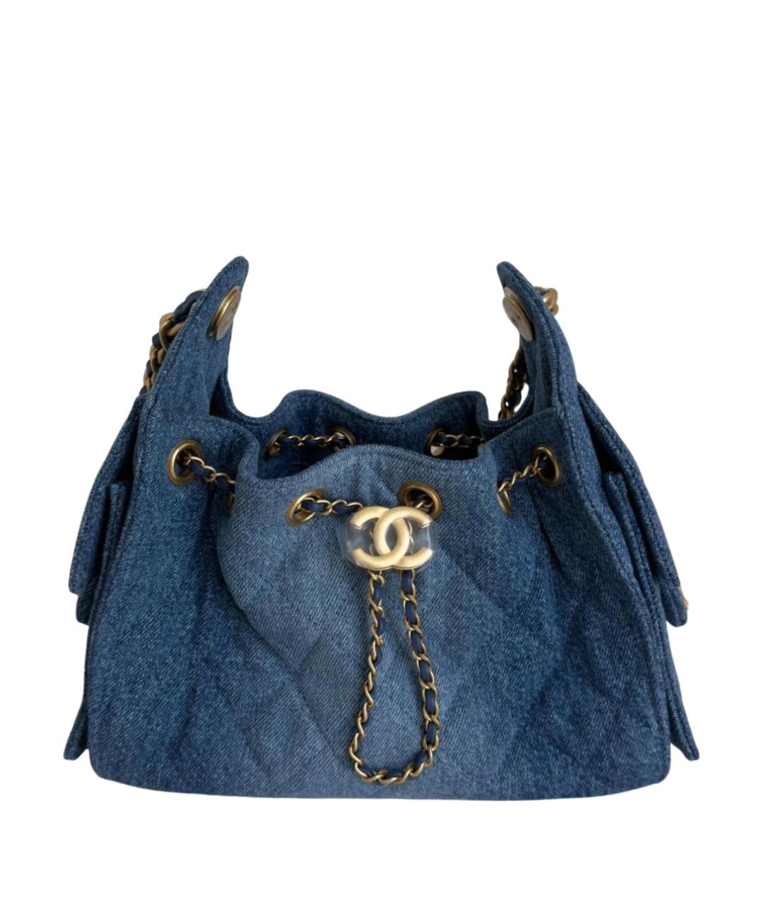 CHANEL Синяя деним сумка тоут, фото 1