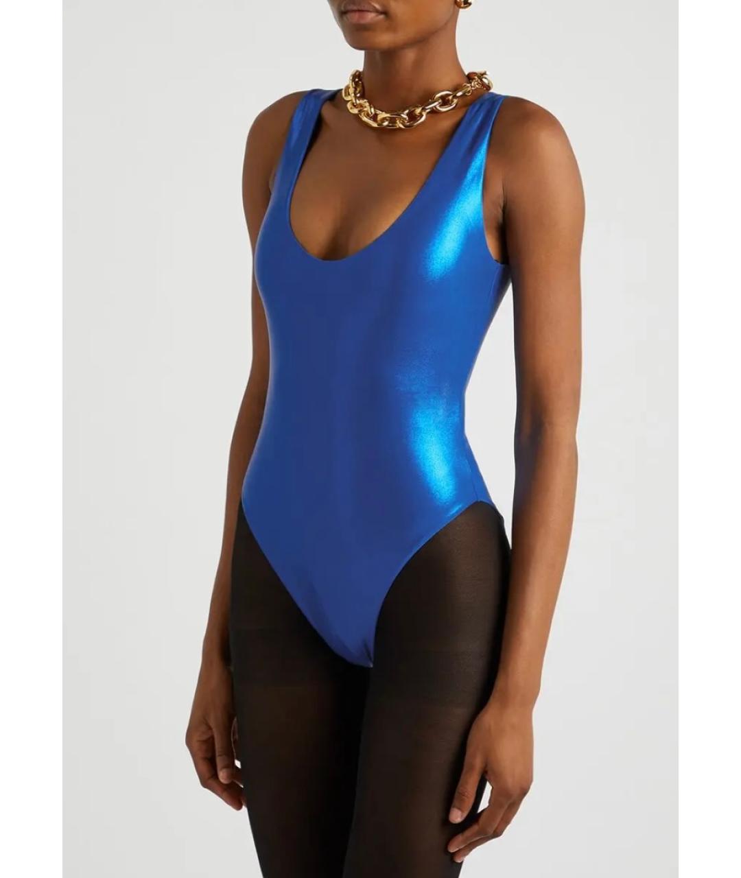 SAINT LAURENT Синее полиамидовое боди, фото 2