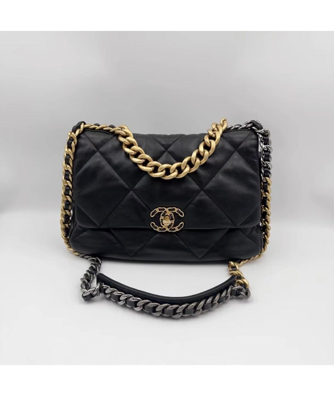 CHANEL Черная кожаная сумка через плечо, фото 7