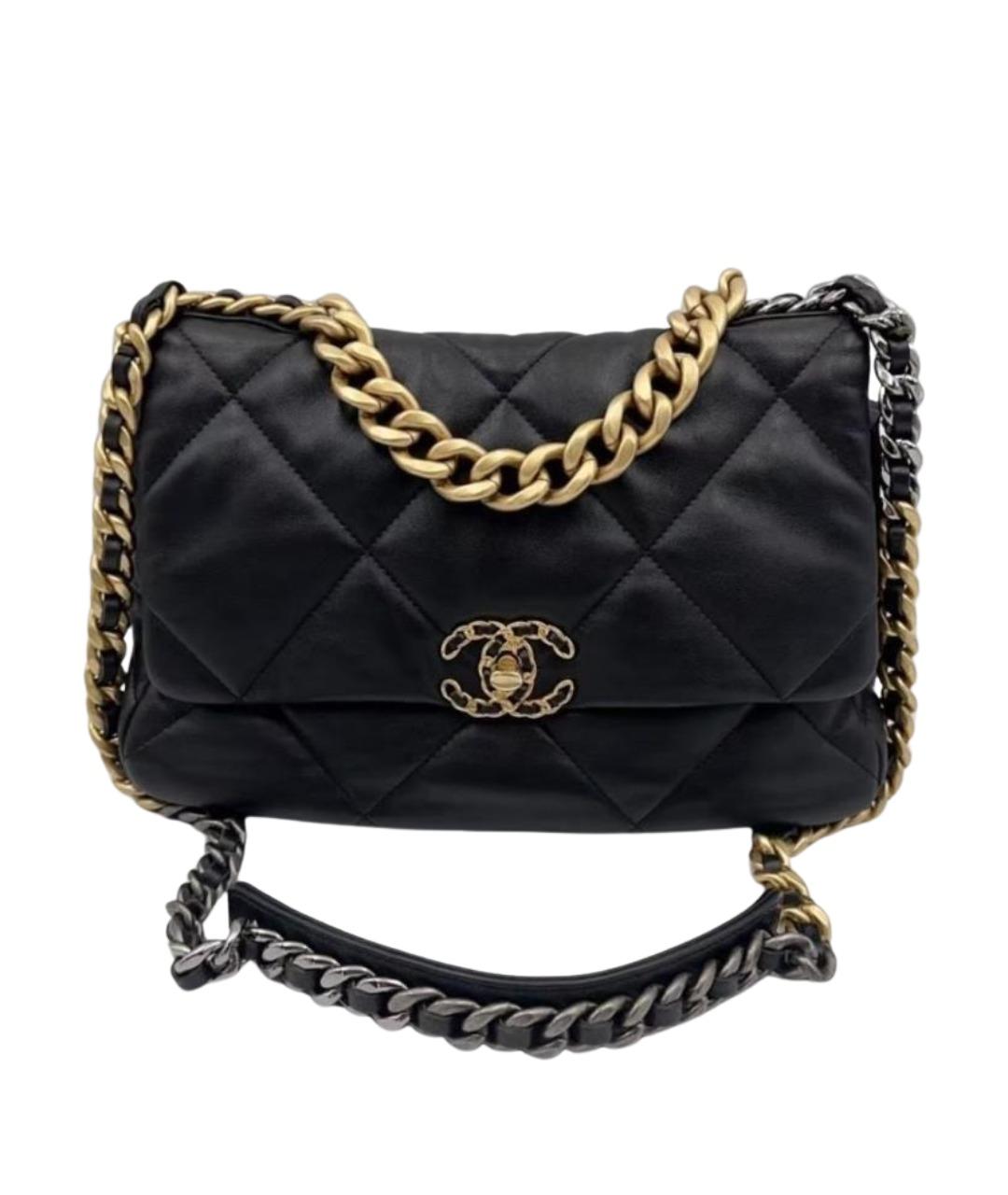 CHANEL Черная кожаная сумка через плечо, фото 1