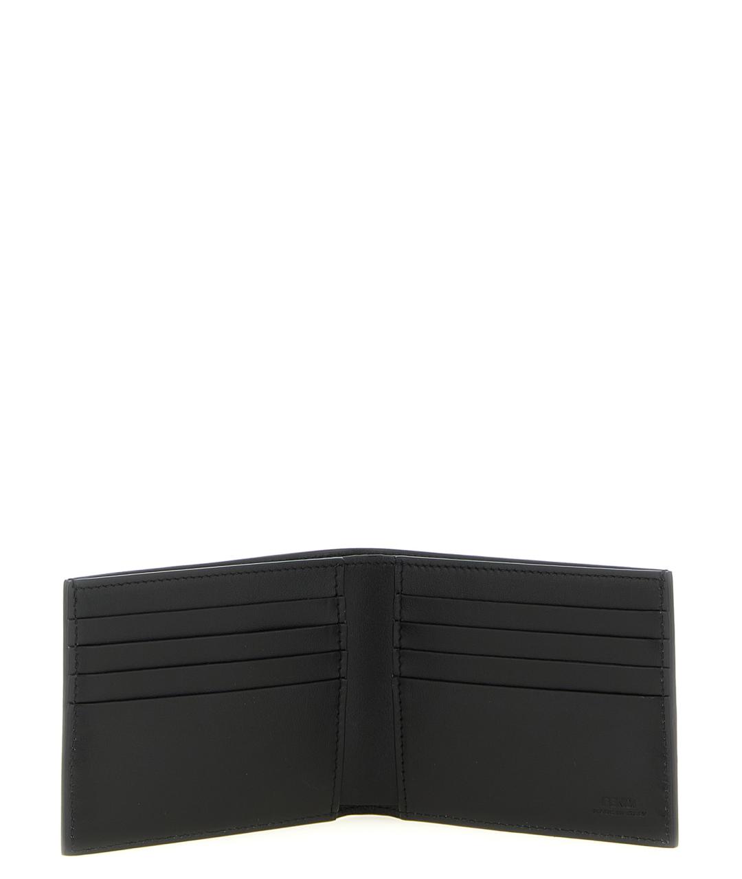 FENDI Черный кожаный кошелек, фото 3