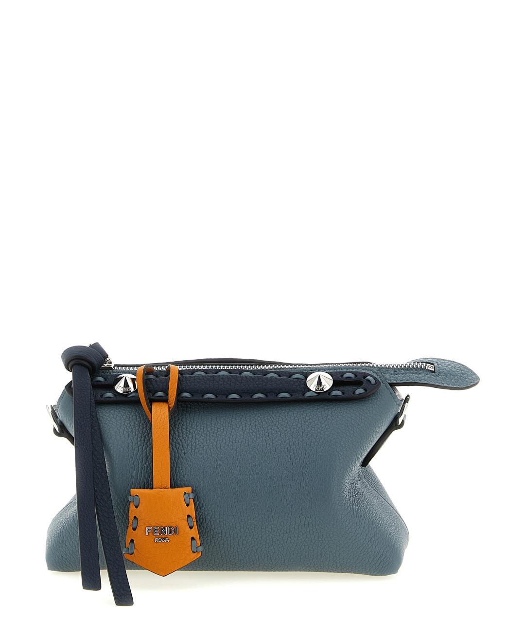 FENDI Голубая кожаная сумка тоут, фото 1