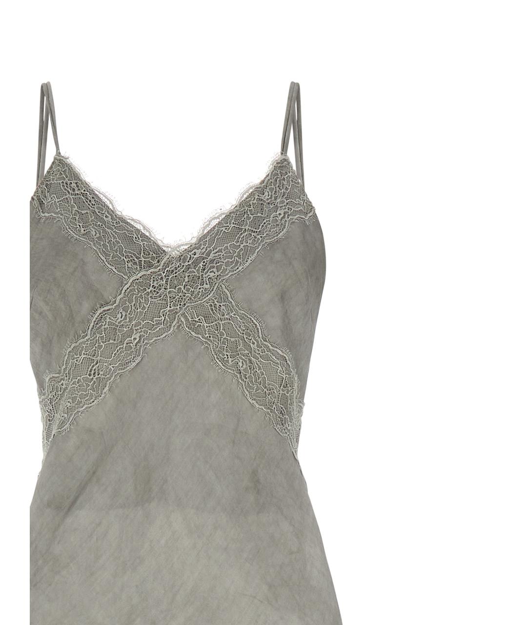 THE ANDAMANE Серое вискозное коктейльное платье, фото 3