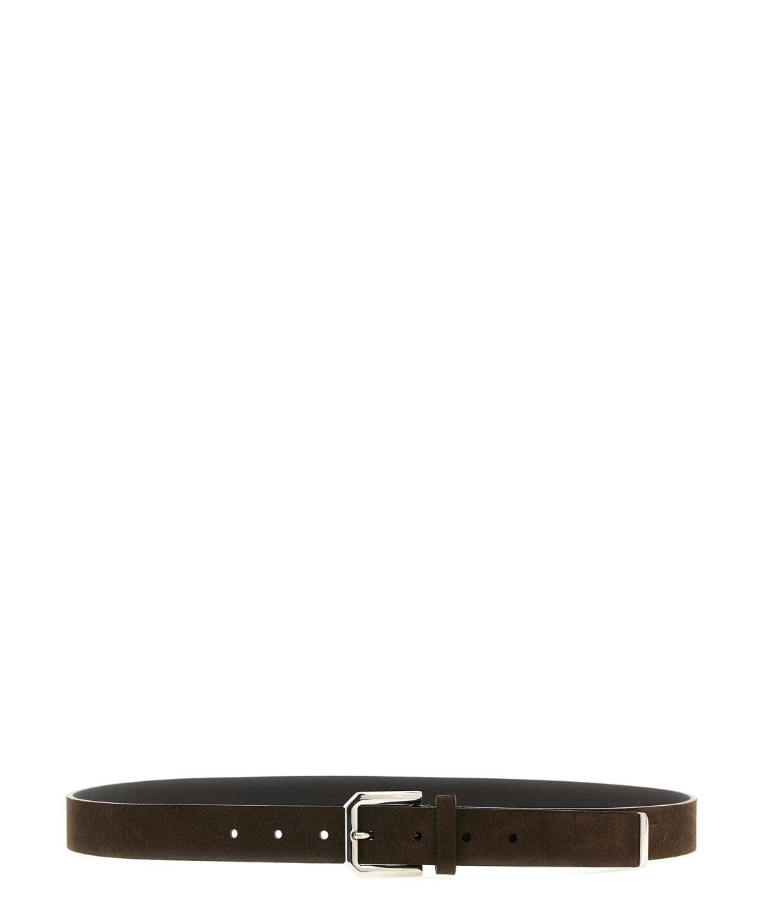 BRUNELLO CUCINELLI Коричневый кожаный ремень, фото 1